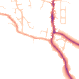 Daytime road noise heatmap for BN5 9EA