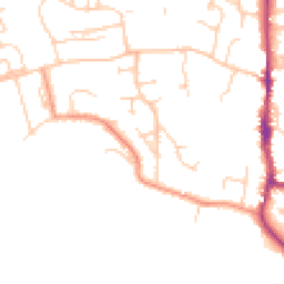 Daytime road noise heatmap for BN5 9TT