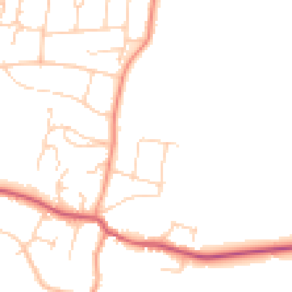 Daytime road noise heatmap for BN6 8BH