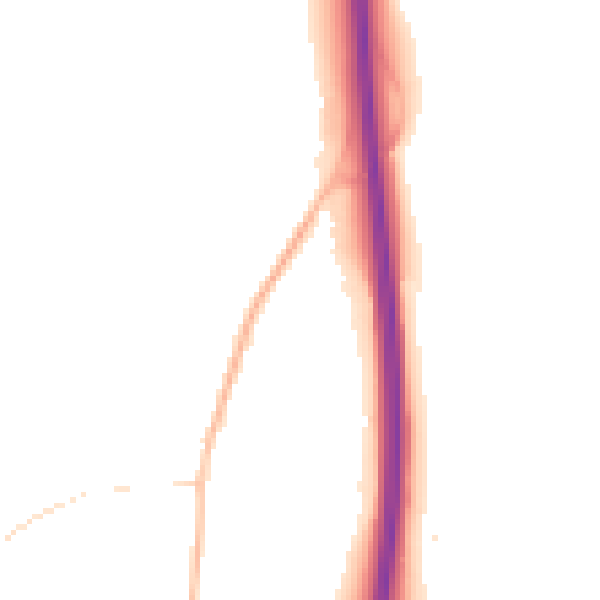 Night-time road noise heatmap for BN6 9JA
