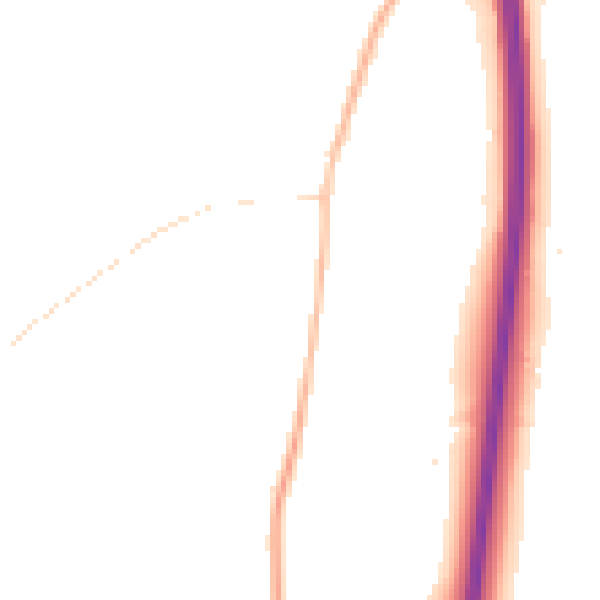 Night-time road noise heatmap for BN6 9JB