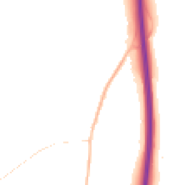 Night-time road noise heatmap for BN6 9LF