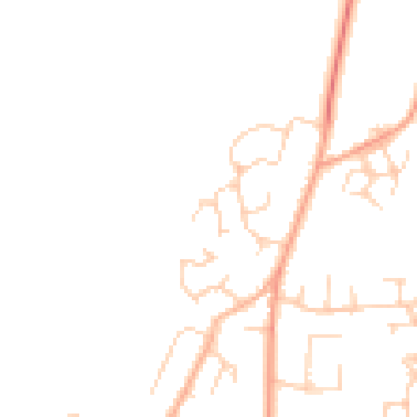 Daytime road noise heatmap for BN6 9TF