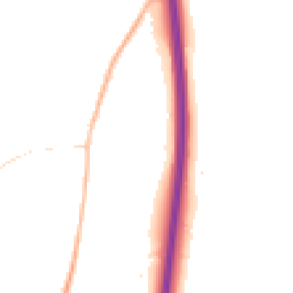 Night-time road noise heatmap for BN6 9XN