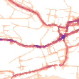 Daytime road noise heatmap for BN7 1AD