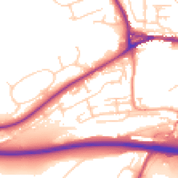 Daytime road noise heatmap for BN7 1AR