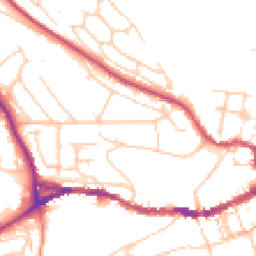 Daytime road noise heatmap for BN7 1BE