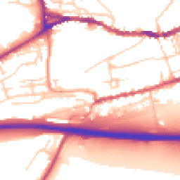Daytime road noise heatmap for BN7 1DG