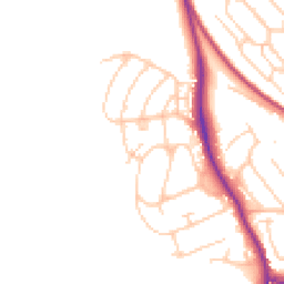 Daytime road noise heatmap for BN7 1DL