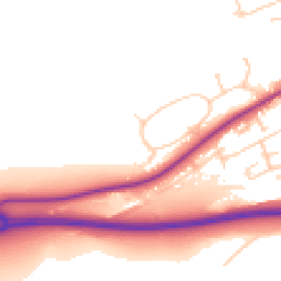 Daytime road noise heatmap for BN7 1EH