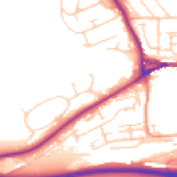 Daytime road noise heatmap for BN7 1EL
