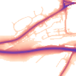 Daytime road noise heatmap for BN7 1EP
