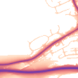 Daytime road noise heatmap for BN7 1EQ