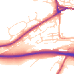 Daytime road noise heatmap for BN7 1ER