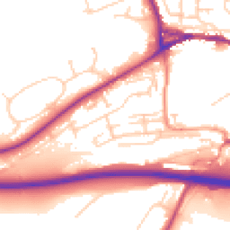 Daytime road noise heatmap for BN7 1ES