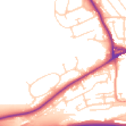 Daytime road noise heatmap for BN7 1EZ