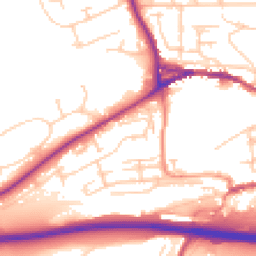 Daytime road noise heatmap for BN7 1HA