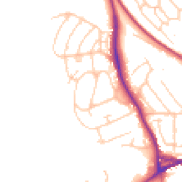 Daytime road noise heatmap for BN7 1NE