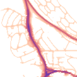 Daytime road noise heatmap for BN7 1PL