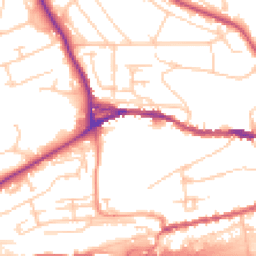Daytime road noise heatmap for BN7 1SD