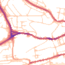 Daytime road noise heatmap for BN7 1SP
