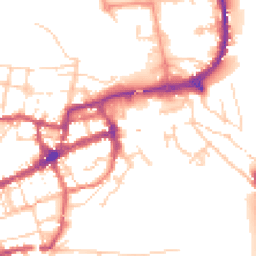 Daytime road noise heatmap for BN7 2AF