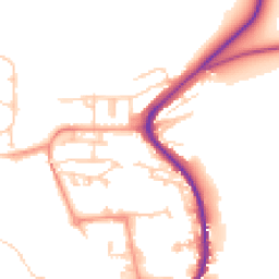 Daytime road noise heatmap for BN7 2FH