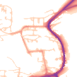 Daytime road noise heatmap for BN7 2HP