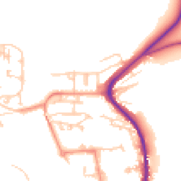 Daytime road noise heatmap for BN7 2HS