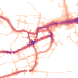 Daytime road noise heatmap for BN7 2NS