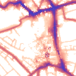 Daytime road noise heatmap for BR1 1EW