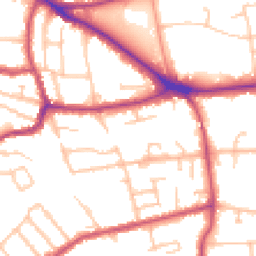 Daytime road noise heatmap for BR1 2DU