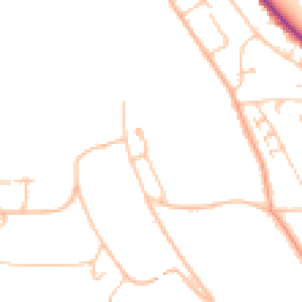 Daytime road noise heatmap for BR2 0BE