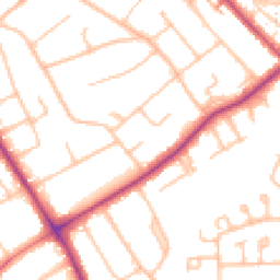 Daytime road noise heatmap for BR2 0RP