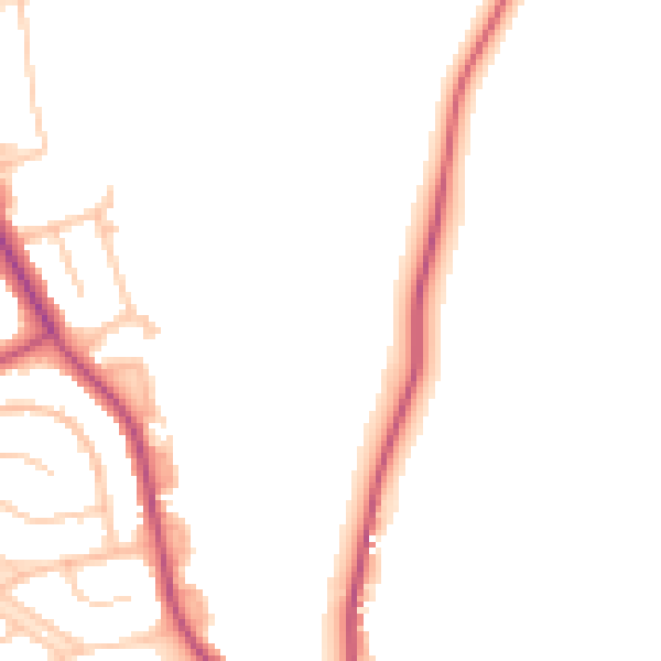 Daytime road noise heatmap for BR2 6AR