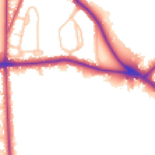 Daytime road noise heatmap for BR2 6DX