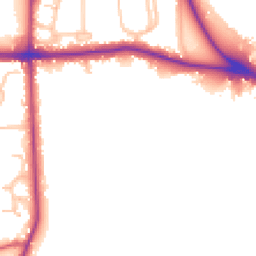 Daytime road noise heatmap for BR2 6EG