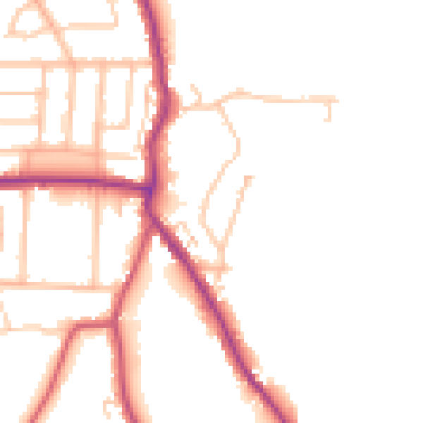 Daytime road noise heatmap for BR2 7BL