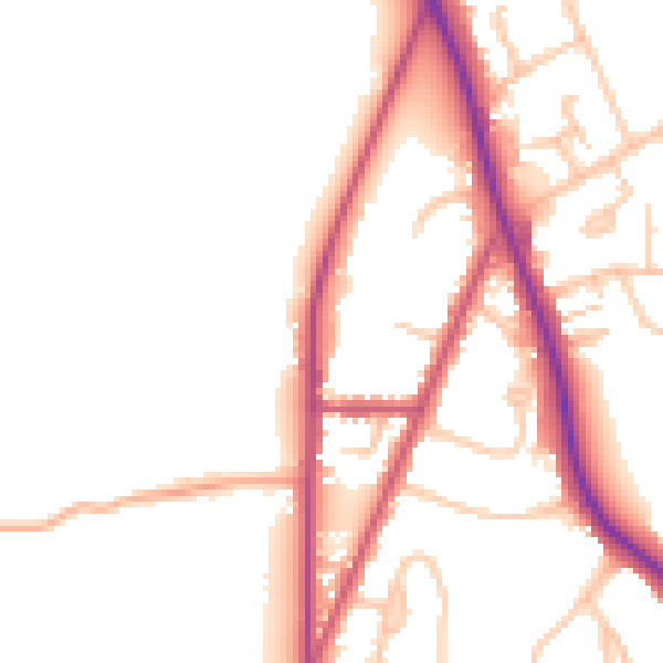 Daytime road noise heatmap for BR2 8HQ