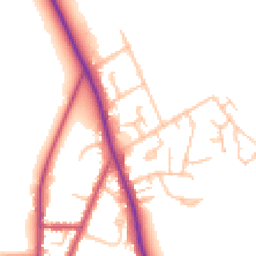 Daytime road noise heatmap for BR2 8LU
