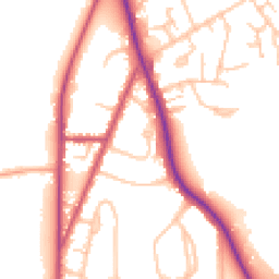 Daytime road noise heatmap for BR2 8PG