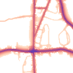 Daytime road noise heatmap for BR2 8PR