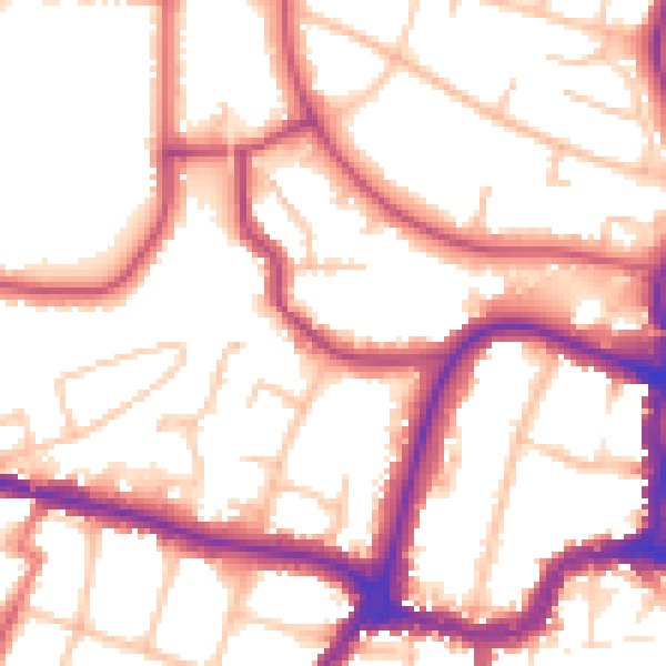 Daytime road noise heatmap for BR3 1HE
