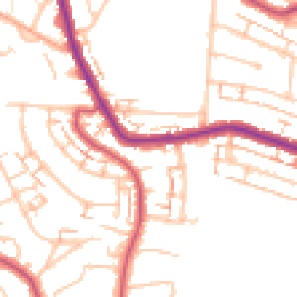 Daytime road noise heatmap for BR3 3DY