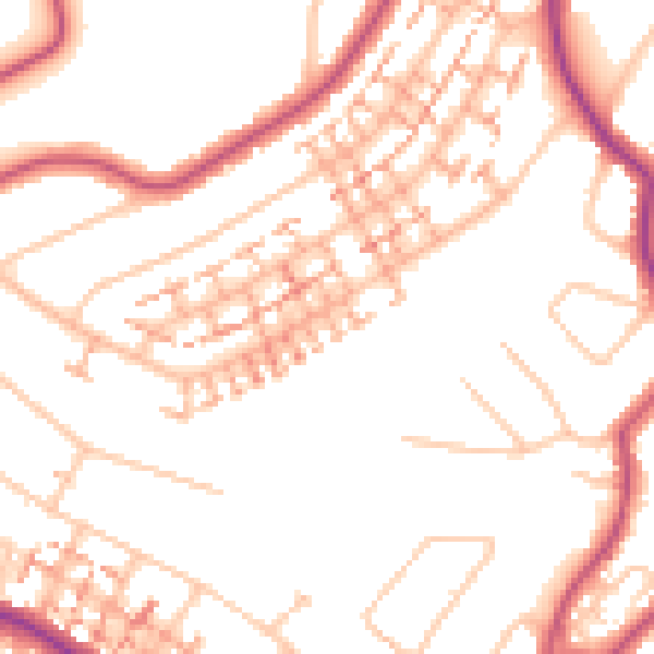 Daytime road noise heatmap for BR4 0AU