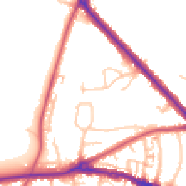 Daytime road noise heatmap for BR4 0QY