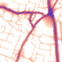 Daytime road noise heatmap for BR6 0JY
