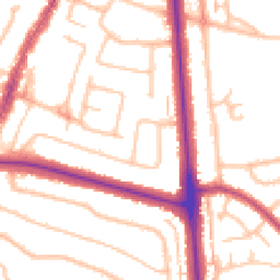 Daytime road noise heatmap for BR6 0QJ
