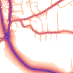 Daytime road noise heatmap for BR6 6AZ