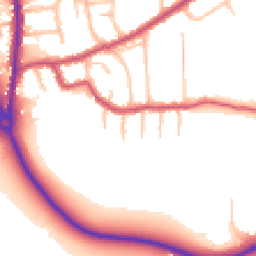 Daytime road noise heatmap for BR6 6BA